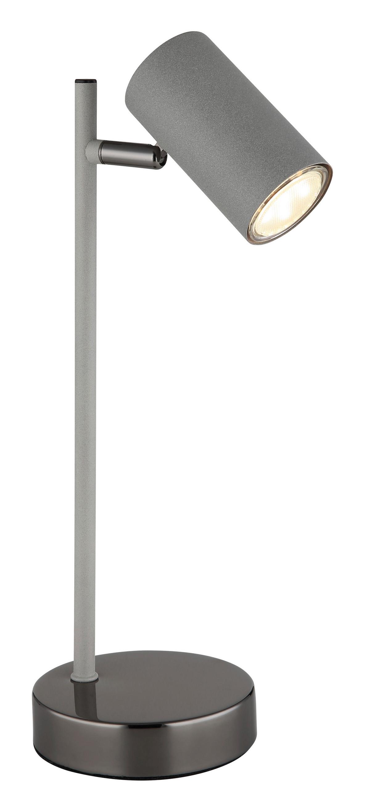 Tischleuchte 57911ts - Schwarzchrom/Schwarz, Design, Kunststoff/Metall (13,2/12/35cm) - Globo