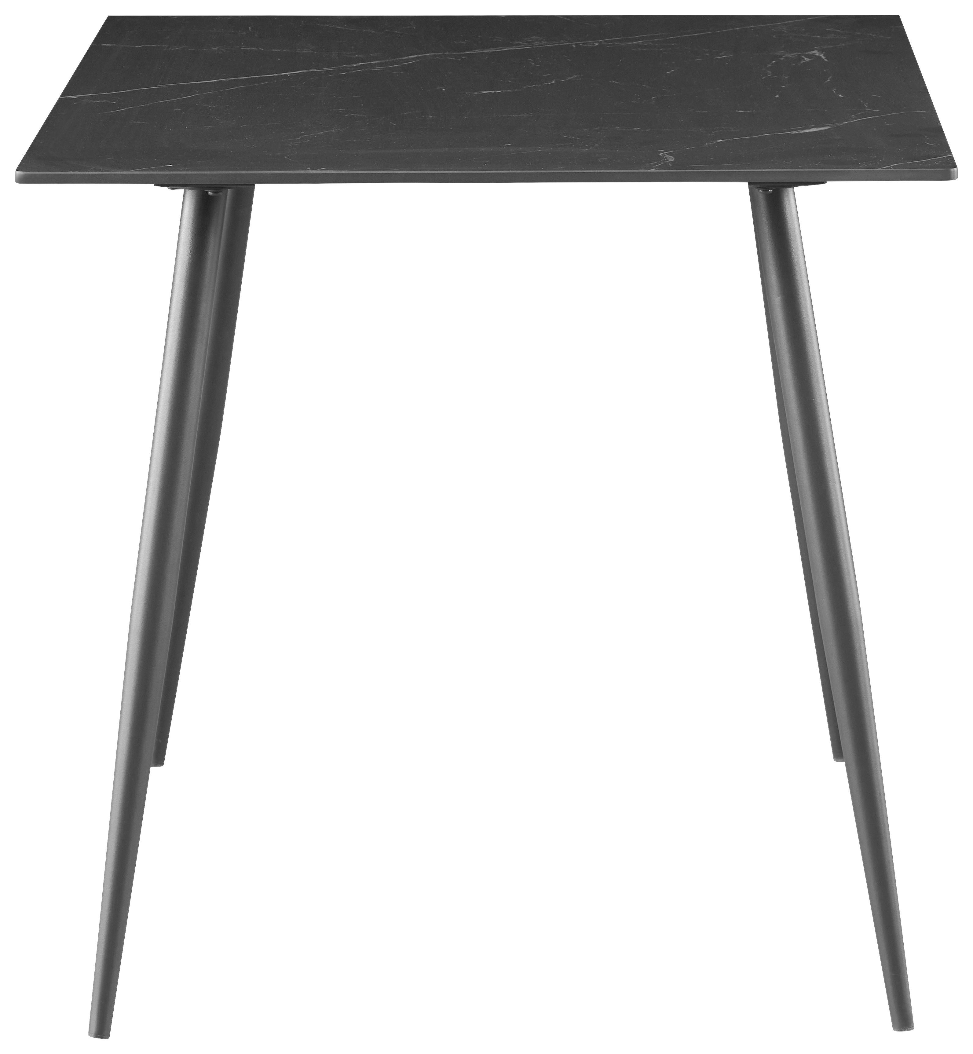 Esstisch Levi Keramik Schwarz, B: 120 cm - Schwarz, KONVENTIONELL, Keramik/Metall (120/76/80cm) - P & B