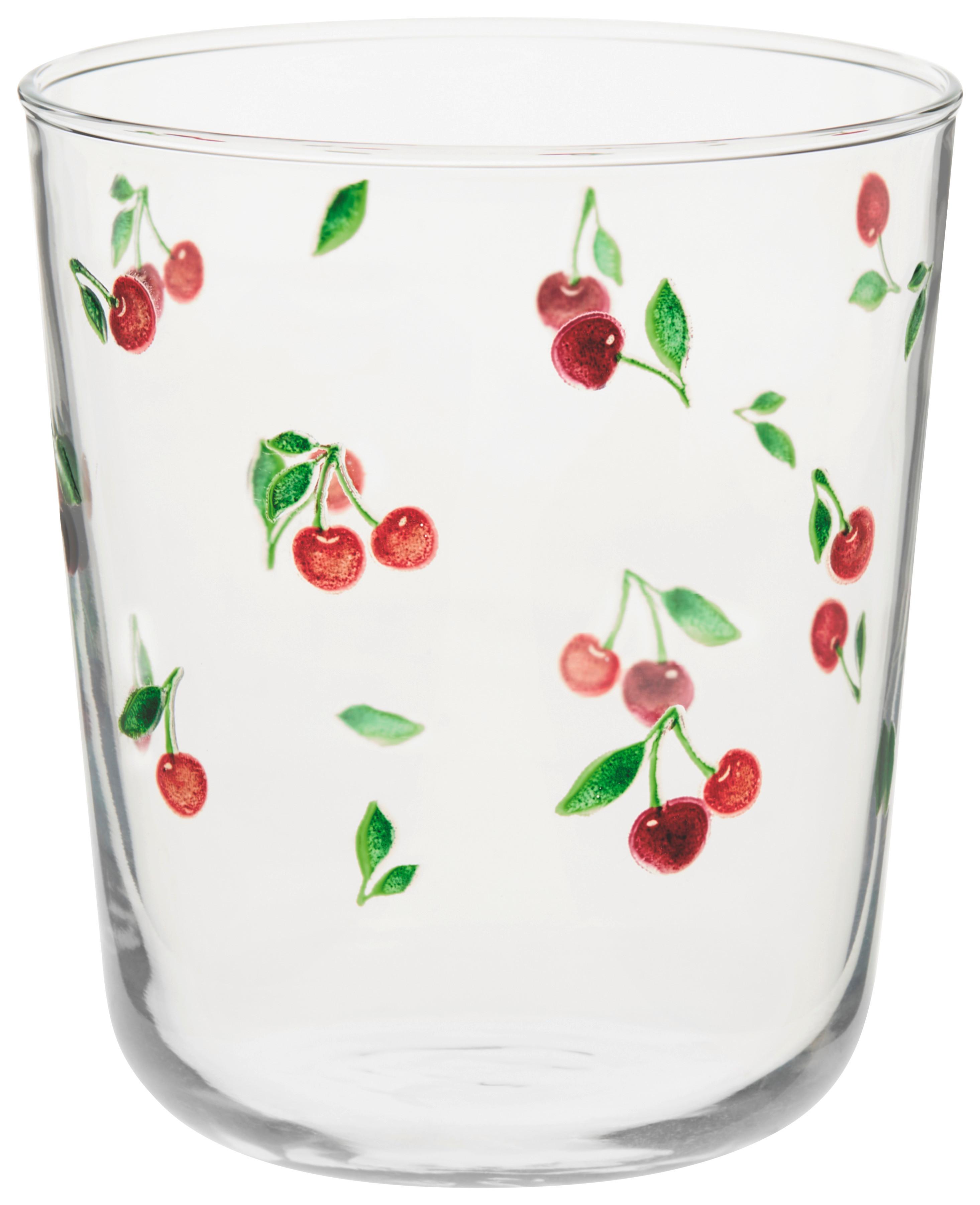 TRINKGLAS CHERRY - Klar/Rot, Design, Glas (8/9,5cm) - Luca Bessoni