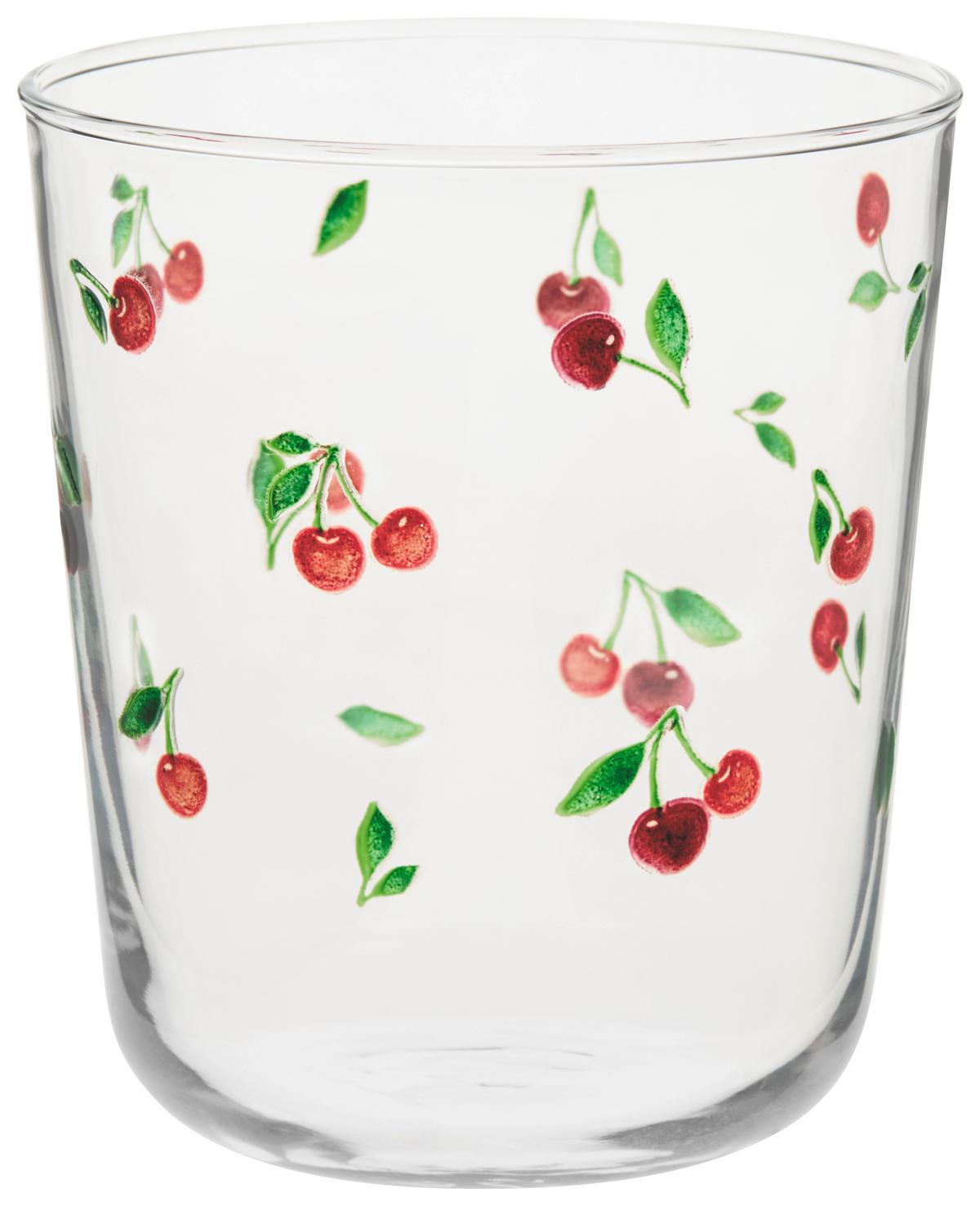 TRINKGLAS CHERRY - Klar/Rot, Design, Glas (8/9,5cm) - Luca Bessoni