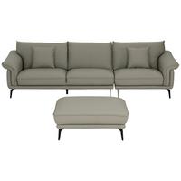 3-Sitzer-Sofa Daniele - Taupe/Schwarz, Design, Textil (289/84/92cm) - MID.YOU