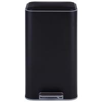 Treteimer Carlina 30 L Schwarz Metall, BxHxT: 32,5x61,9x31,8 cm - Schwarz, Basics, Kunststoff/Metall (32,5/61,9/31,8cm) - Luca Bessoni