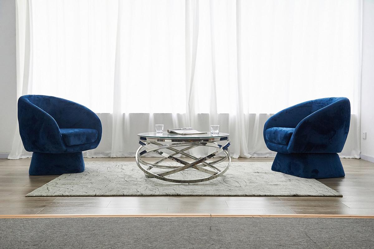 Couchtisch Silberfarben L: 80 cm - Klar/Silberfarben, Design, Glas/Metall (80/80/42cm) - Livetastic