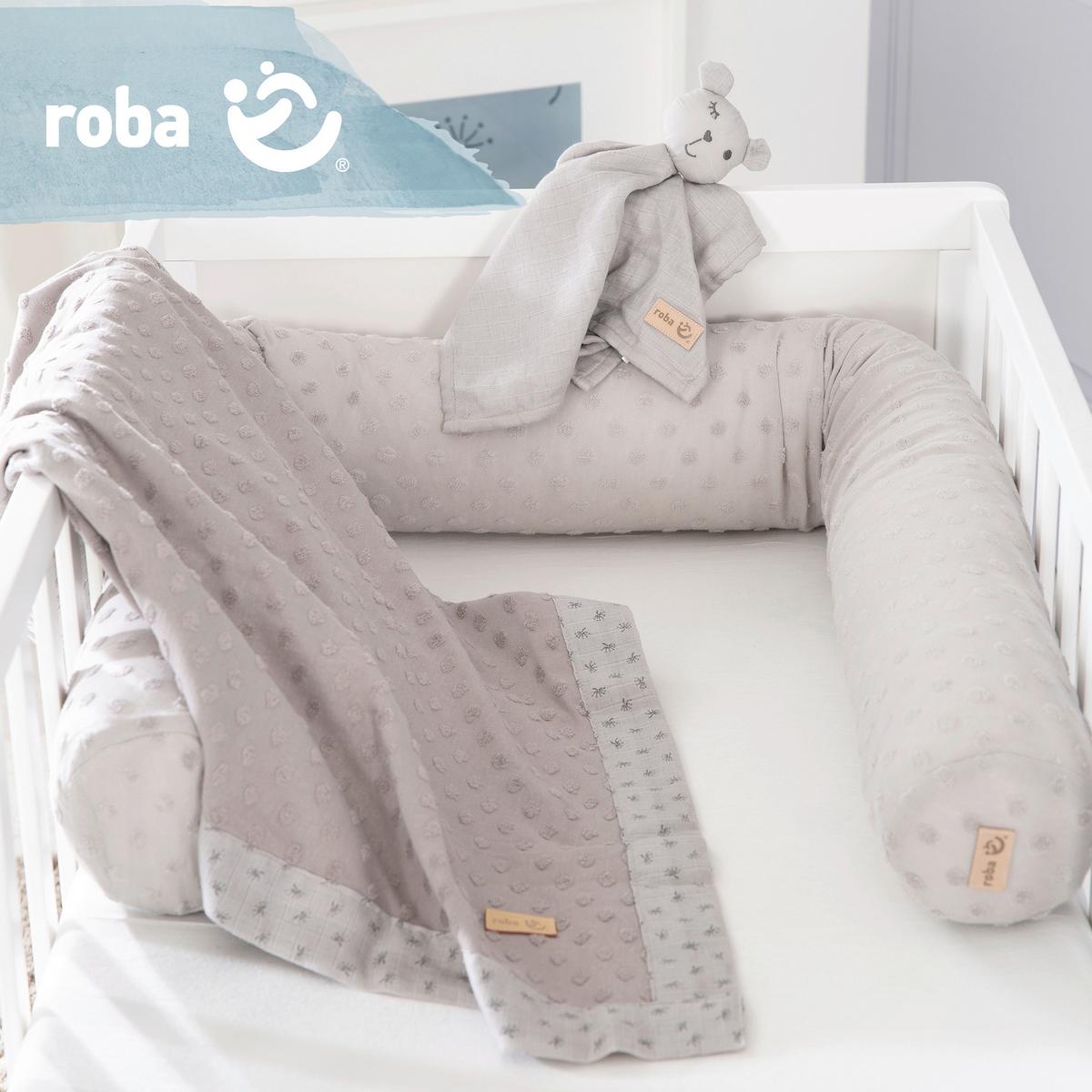 Geschenkset silbergrau Kuscheln & Spielen - Hellgrau, MODERN, Textil - Roba