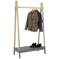 VEŠIAK NA ODEVY TADEO - prírodná farba/tmavosivá, Modern, drevo/kompozitné drevo (105,5/170/46cm) - Mömax