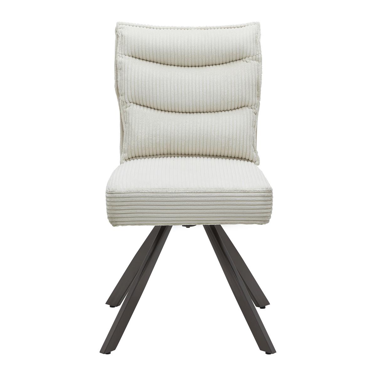 Otoční židle béžová - bílá/tmavě šedá, Moderní, kov/dřevo (49/91/64cm) - Bessagi Home