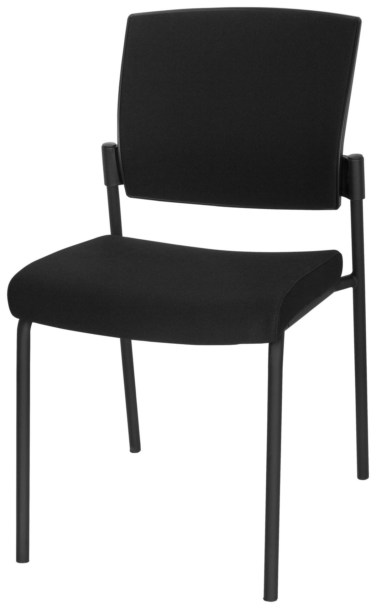 Besucherstuhl K9 V Pro Schwarz - Schwarz, MODERN, Textil/Metall (48/90/58cm) - MID.YOU