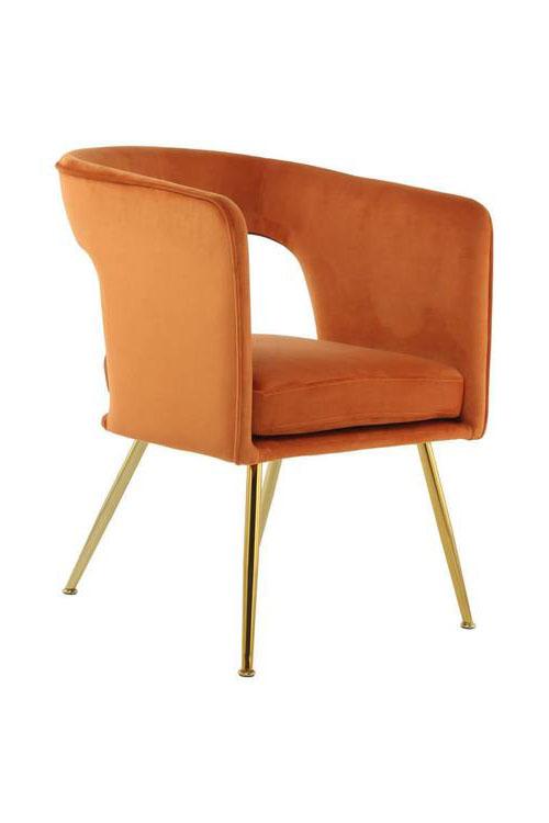 Gepolsteter Stuhl in Orange