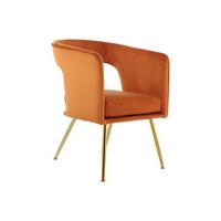 Armlehnstuhl Jolene Orange Gepolstert - Orange, Trend, Holzwerkstoff/Textil (63/60/77cm) - Kayoom