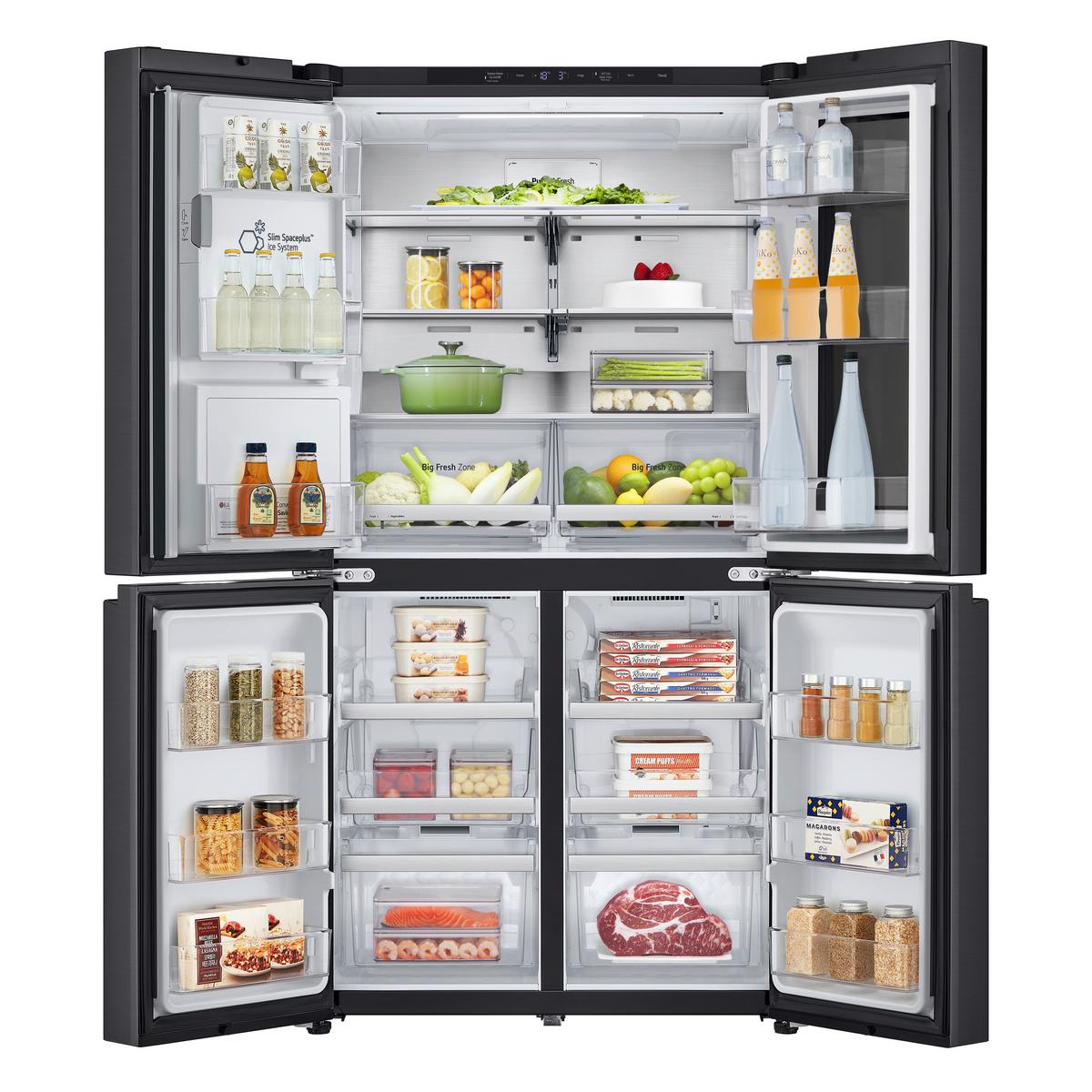 Side-By-Side Gmg960evje - Schwarz, Basics, Glas/Kunststoff (91,4/179,2/72,9cm) - LG