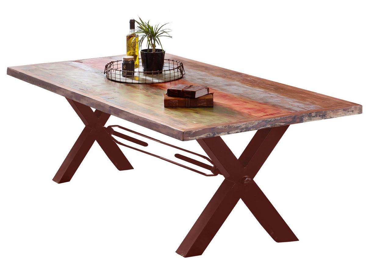 ESSTISCH Multicolor/Braun L: 160cm - Multicolor/Braun, MODERN, Holz/Metall (160/85/76,5cm) - MID.YOU