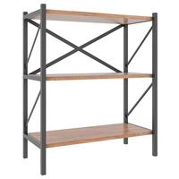 Regal mit 3 Ablagen Insasi B: 66 cm Eiche Dekor/Schwarz - Honigeiche/Schwarz, MODERN, Holzwerkstoff/Metall (66/85/34cm) - MID.YOU