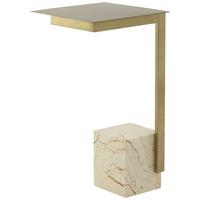 PRÍRUČNÝ STOLÍK ROCIO - Design, kameň/sklo (30/30/56cm) - MID.YOU