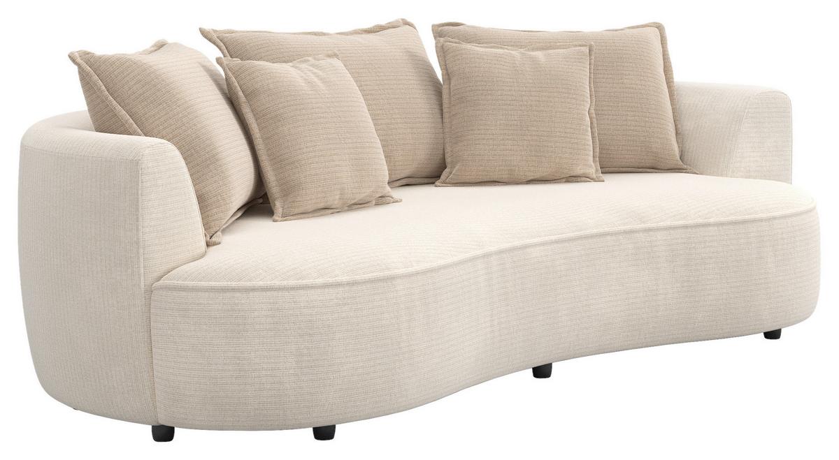 Mega Kanapé Levi - bézs, Lifestyle, textil (229/66/115cm)
