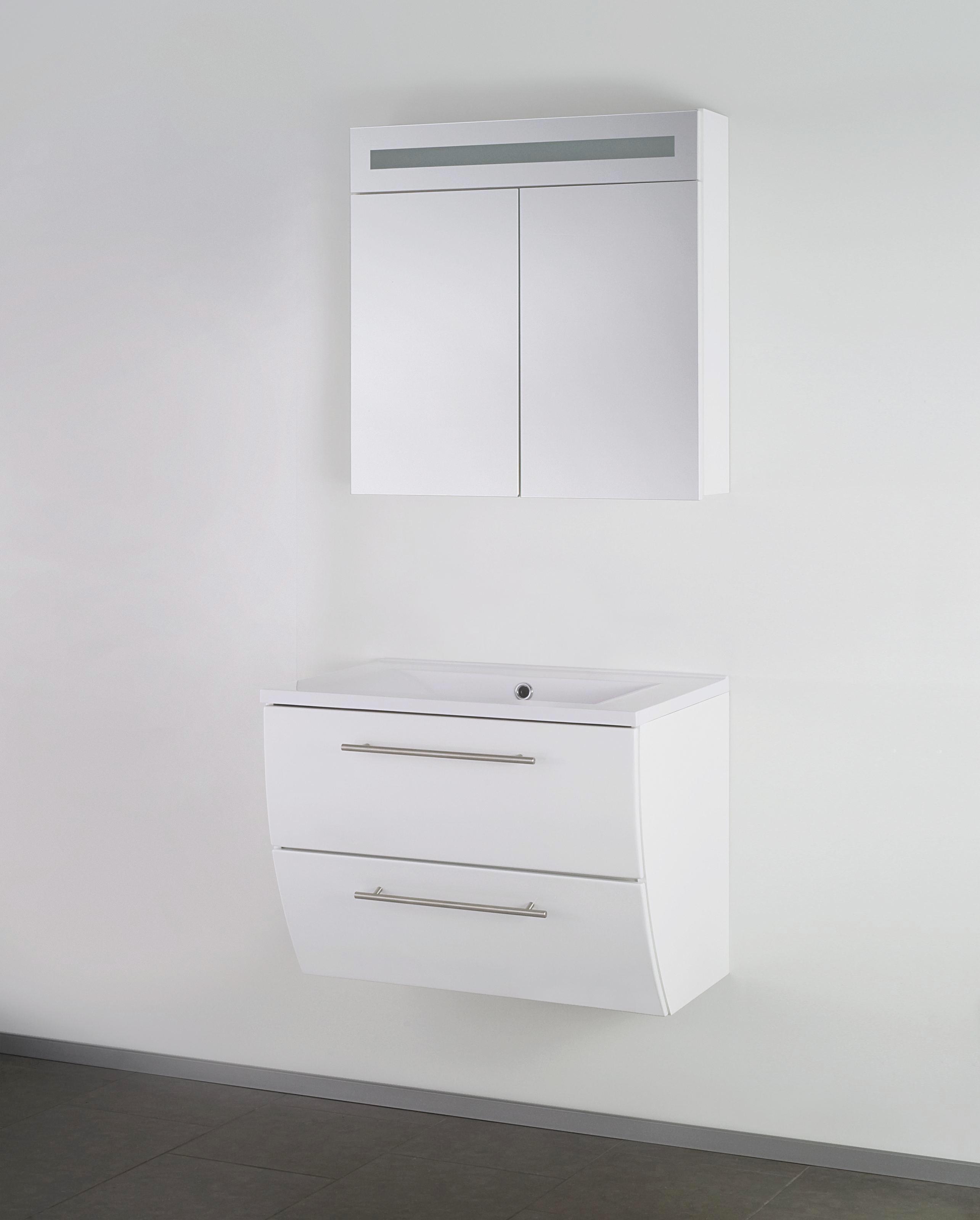 Badmöbelset Sweet 70 Weiß - Weiß, MODERN, Holzwerkstoff (70cm)