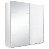 SCHIEBETÜRENSCHRANK Viva Weiß Hochglanz B: 200cm - Weiß Hochglanz/Weiß, MODERN, Holzwerkstoff (200/210/62cm) - P & B