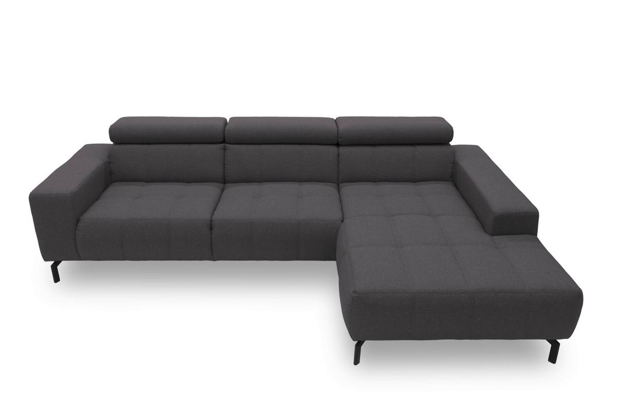 Gepolstertes Ecksofa in Dunkelbraun