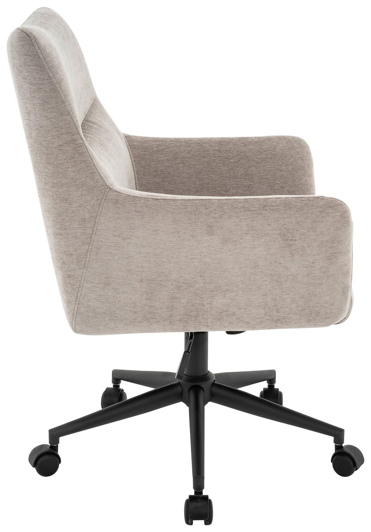 Főnöki Szék Linz 2 - fekete/szürke, Modern, textil/fém (64/98/68cm)