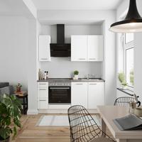 KÜCHENLEERBLOCK TOUCH HIGH - LINE, H1 LINKS - Weiß/Grau, MODERN, Holzwerkstoff (180cm) - Nobilia