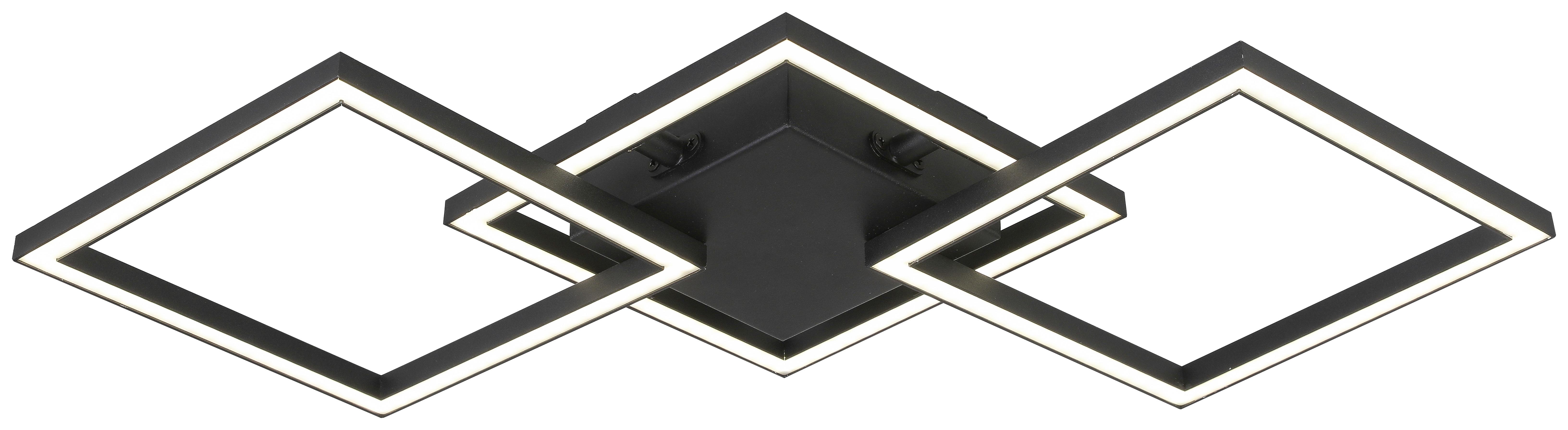 LED-Deckenleuchte Janne L: 63 cm, 1-Flammig - Schwarz, MODERN, Kunststoff/Metall (63cm) - Luca Bessoni