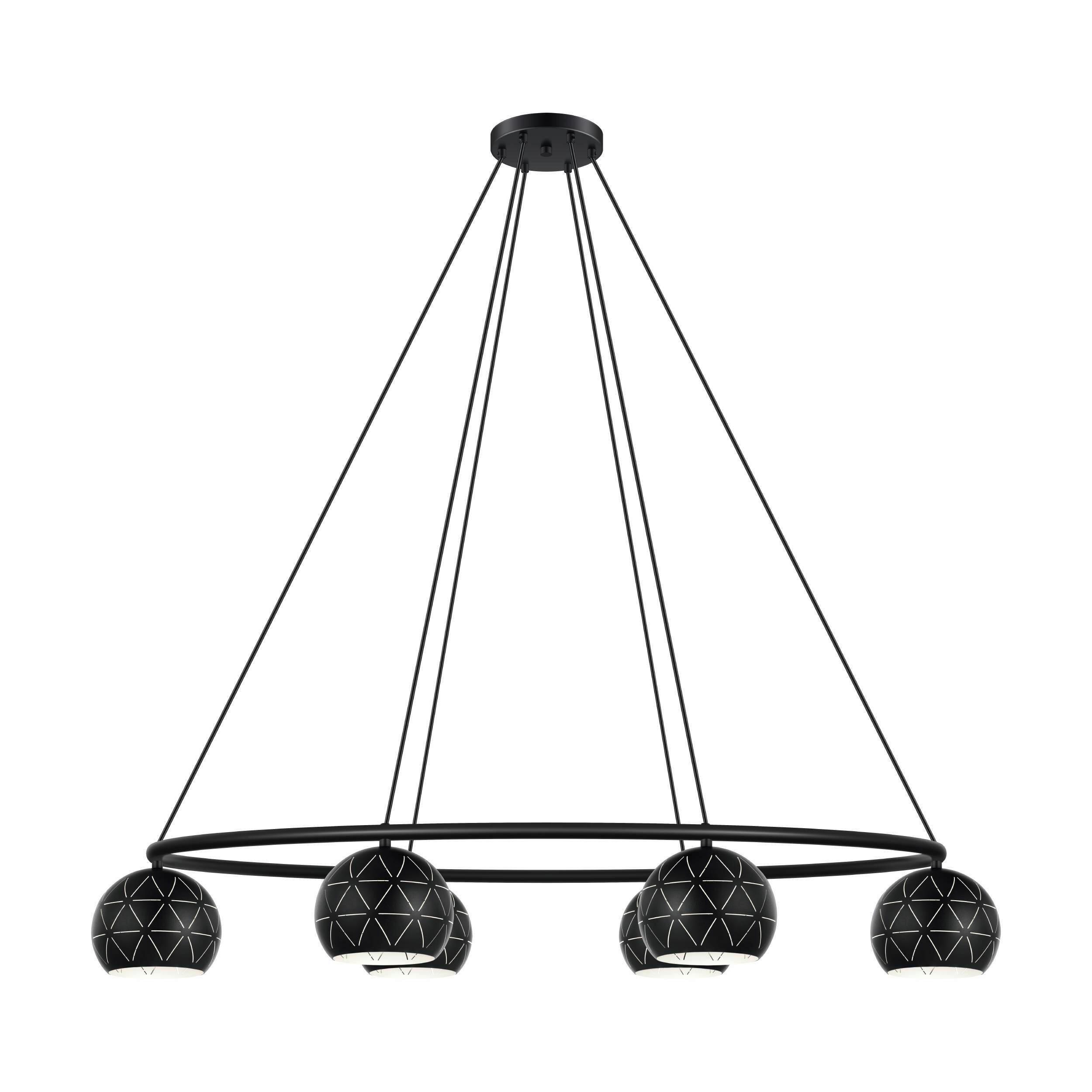 Hängeleuchte 98456* Cantallops - Schwarz/Weiß, Design, Metall (115/52/110cm) - Eglo