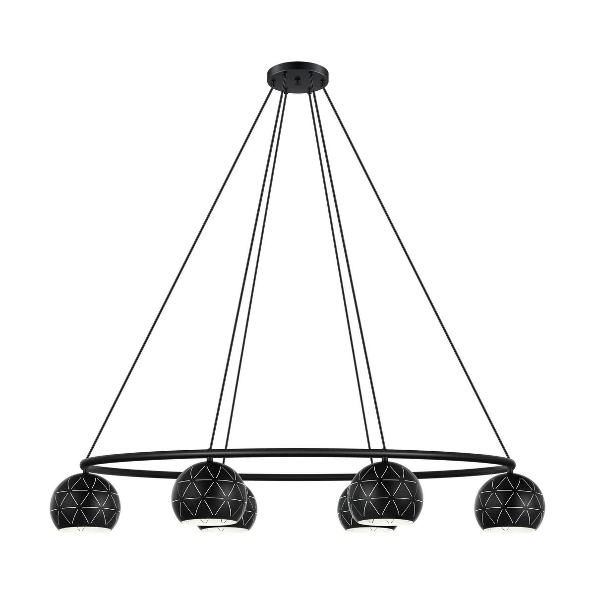 Hängeleuchte 98456* Cantallops - Schwarz/Weiß, Design, Metall (115/52/110cm) - Eglo