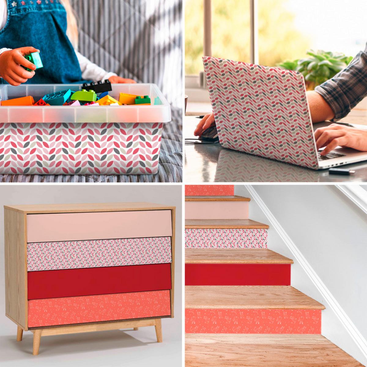 Klebefolie Blütenblätter Multicolor Petals 45x200 Cm - Multicolor/Rosa, Basics (45/200cm)