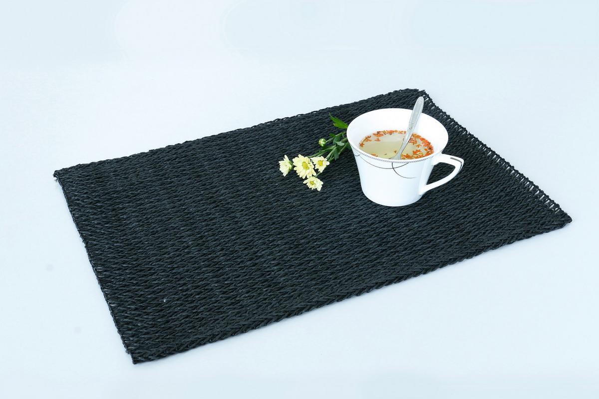 Étkezőalátét Meike Kb. 30/45cm - fekete, Modern, textil/papír (30/45cm) - Luca Bessoni