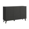 Sideboard Phuket 120 Schwarz B: 120 Cm - Schwarz, Design, Holzwerkstoff (120/76/39cm) - Livetastic