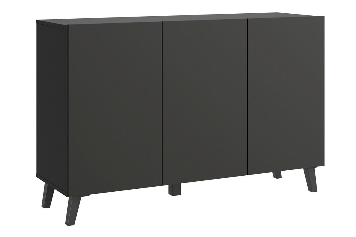 Sideboard Phuket 120 Schwarz B: 120 Cm - Schwarz, Design, Holzwerkstoff (120/76/39cm) - Livetastic