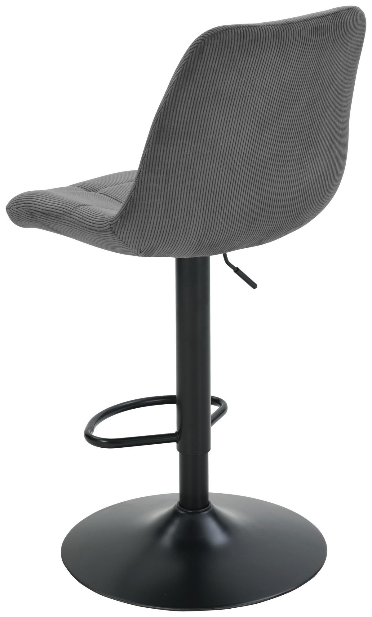 BAROVÁ ŽIDLE NINO -BASED- - šedá/černá, Moderní, kov/dřevo (46/116/96/53cm) - Based