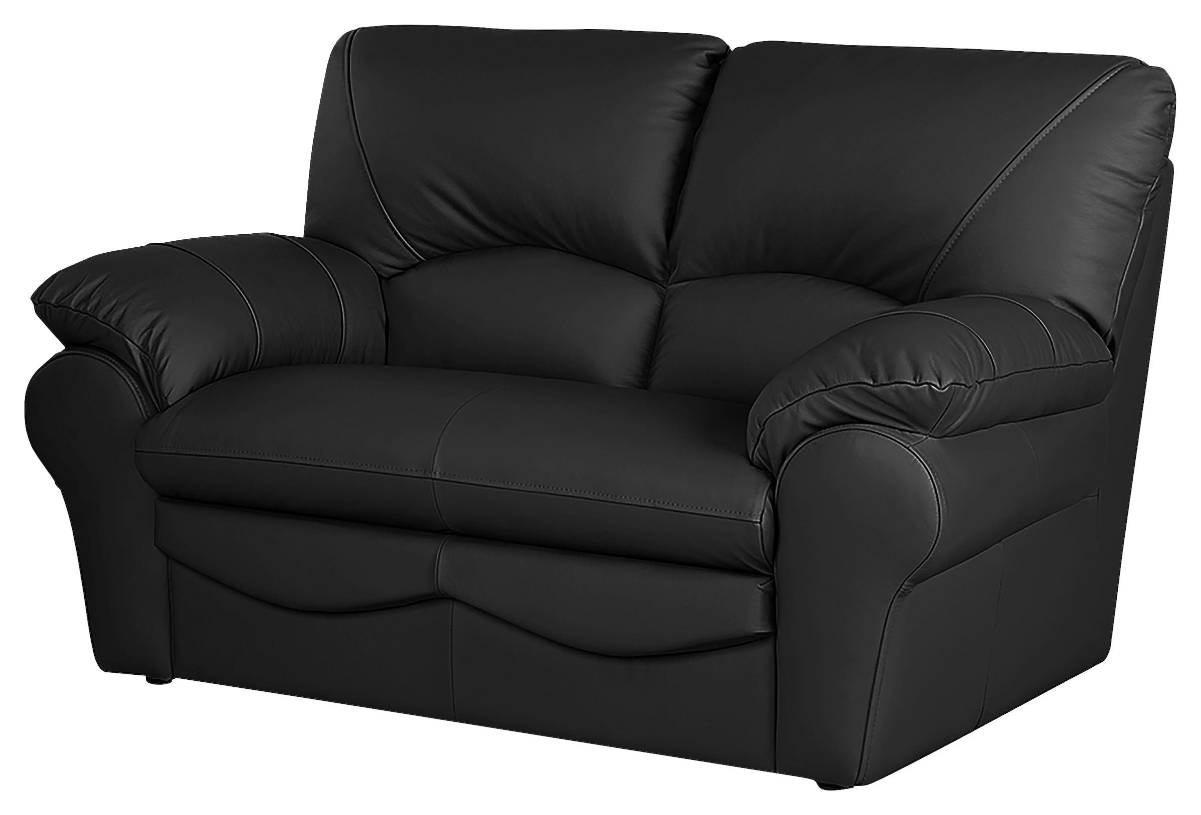 2-sitzer-sofa Oslo Schwarz B: 150 Cm - Schwarz, Design, Leder (150/92/85cm) - Livetastic