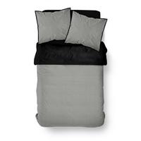 POSTEĽNÁ BIELIZEŇ VICHY XXL - čierna/biela, textil (200/220cm)