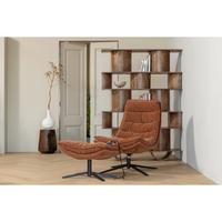 Sesselset Kube Braun B: 77cm - Schwarz/Braun, Design, Textil (77/97/69cm) - Livetastic