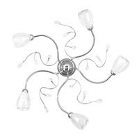 Deckenleuchte Sharon Chromfarben L: 80 Cm - Chromfarben, Basics, Glas/Metall (80/80/20cm)