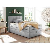 Boxspringbett Mit Topper & Bettkasten 120x200 Tacoma 3 - Silberfarben, KONVENTIONELL (120/200cm) - MID.YOU