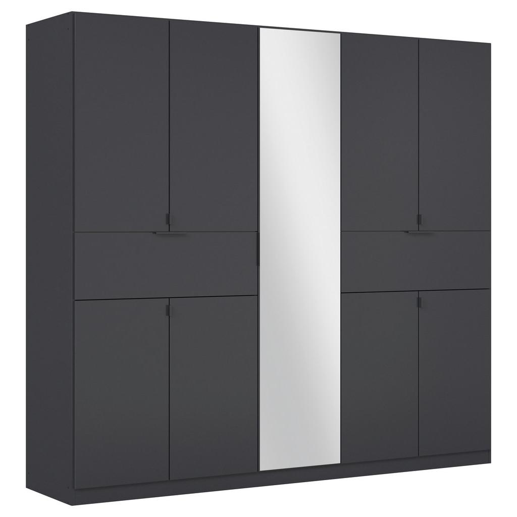 Drehtürenschrank mit Spiegel 226 cm Ticao Grau