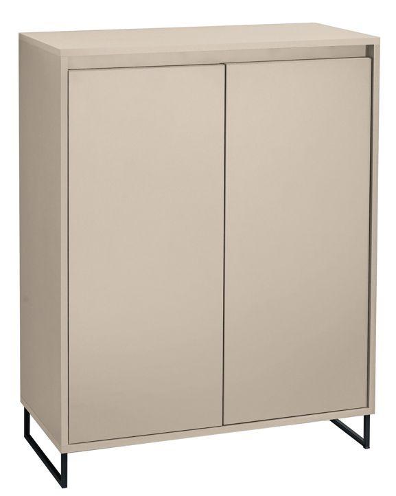 Komoda Cologne, farba kašmírová, š: 80 cm - čierna/kašmírová, Design, kov/kompozitné drevo (80/103/38cm)