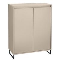 Komoda Cologne, farba kašmírová, š: 80 cm - čierna/kašmírová, Design, kov/kompozitné drevo (80/103/38cm)