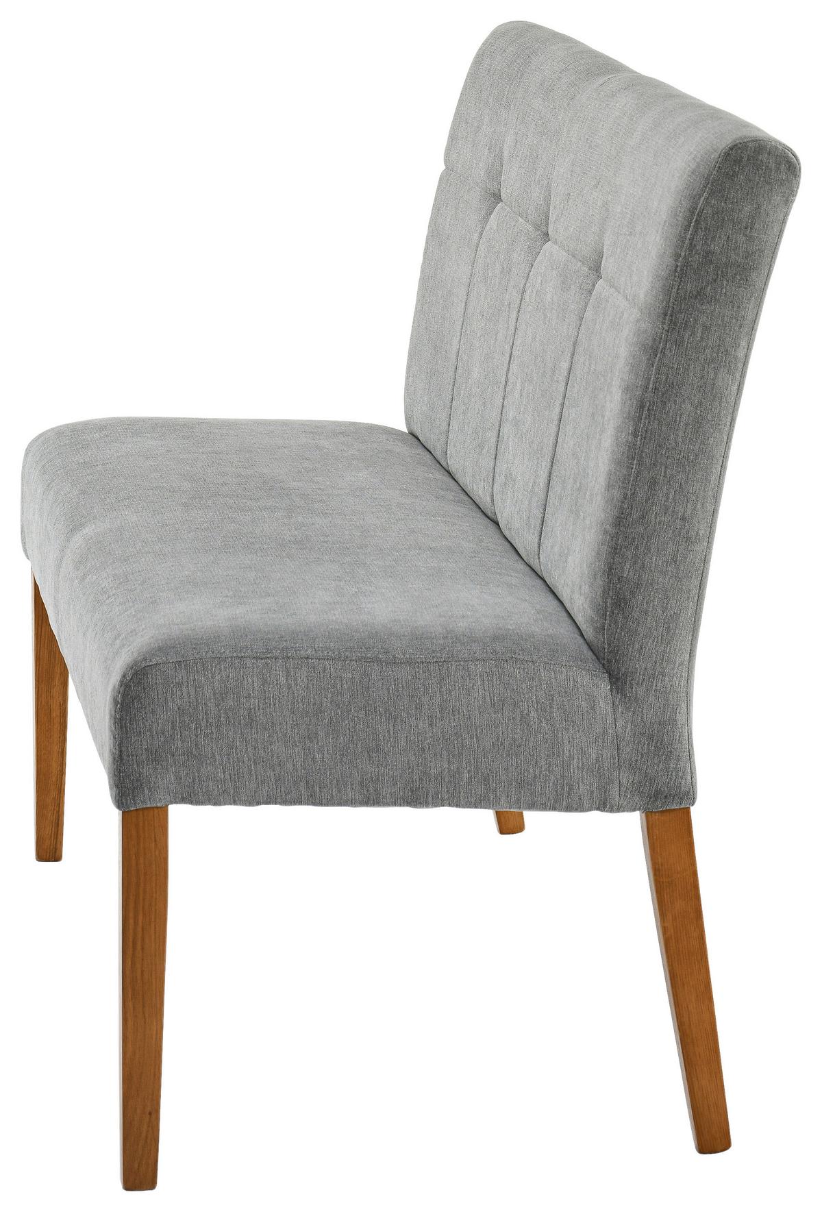 Sitzbank Damla Dunkelgrau/eichefarben B:140cm - Eichefarben/Dunkelgrau, KONVENTIONELL, Holz/Textil (140/91,5/63cm) - Cantus
