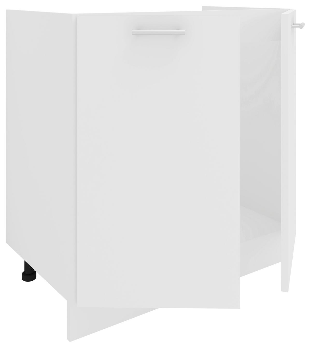 Waschbeckenunterschrank Esilo B: 80 cm Weiß - Weiß, KONVENTIONELL, Holzwerkstoff (80/82/46cm) - MID.YOU