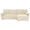 Ecksofa Cuty Beige S: 266x180 cm - Schwarz/Naturfarben, KONVENTIONELL, Textil (266/180cm) - MID.YOU