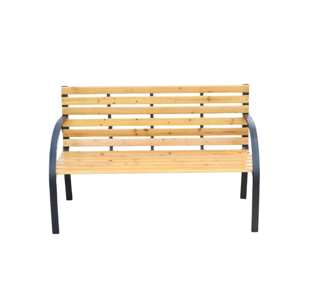 Gartenbank Ph-Tan-Gb-Osaka-Brown - Tannenholzfarben, Basics, Naturmaterialien/Metall (122/60/83cm)