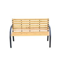 Gartenbank Ph-Tan-Gb-Osaka-Brown - Tannenholzfarben, Basics, Naturmaterialien/Metall (122/60/83cm)