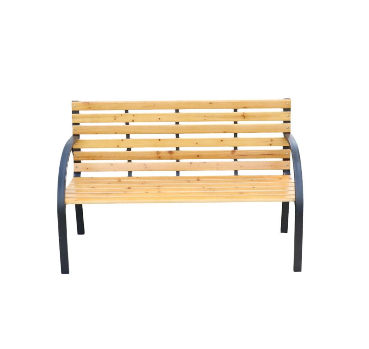 Gartenbank Ph-Tan-Gb-Osaka-Brown - Tannenholzfarben, Basics, Naturmaterialien/Metall (122/60/83cm)