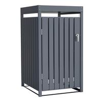 Aufbewahrungsbox Leon 1x240 Liter - Anthrazit, Basics, Metall (68/80/124cm) - Ambia Garden