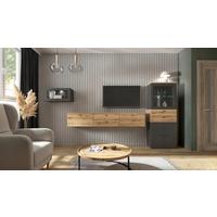 Stapelprogramm Sixty-Four - Eichefarben/Anthrazit, Trend, Holzwerkstoff (320/160/35cm)