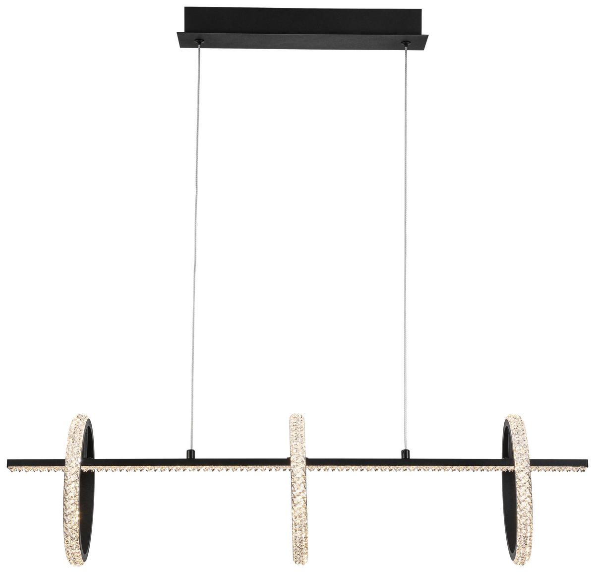 ZÁVESNÉ LED SVIETIDLO ULO - čierna, Modern, kov/plast (80/20/120cm) - Modern Living