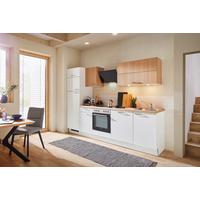 Kuchynský blok PN 80/100 vrát.5 spotrebičov, 280 cm - biela/farba duba, Modern, kompozitné drevo (280cm) - Pino