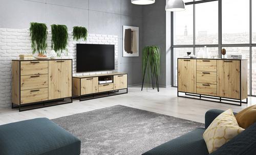 Kommode mit Rahmengestell B 150 cm Brooklyn, Eichefarben - Eichefarben, Basics, Holzwerkstoff (150cm) - P & B